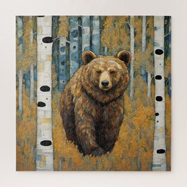 Quebra-cabeça Art Nouveau Black Bear (Vertical)