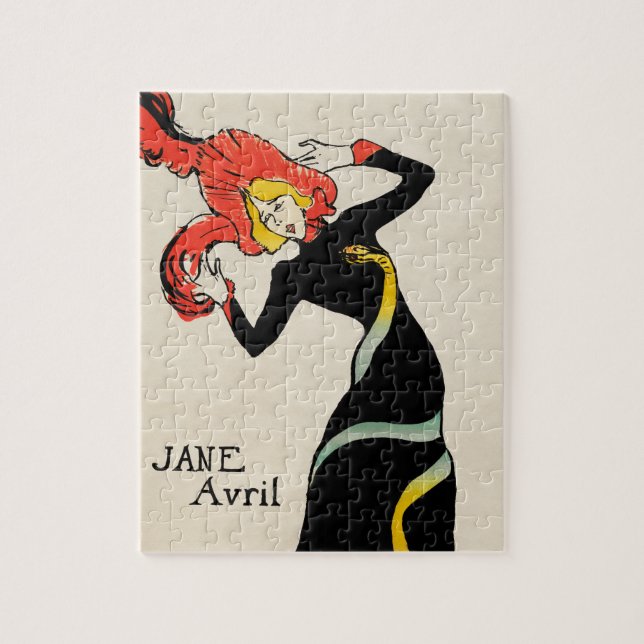 Quebra-cabeça Art Nouveau Dancer Jane Avril por Toulouse Lautrec (Vertical)