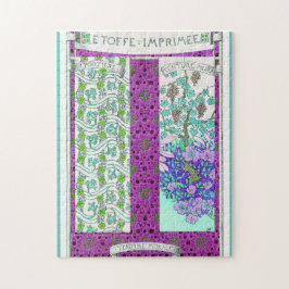 Quebra-cabeça Art nouveau Grapevine floral papel vintage co