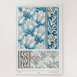 Quebra-cabeça Art nouveau iris lily floral art