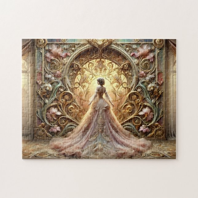 Quebra-cabeça Art Nouveau Princess Fantasy Art Elegant Gown (Horizontal)