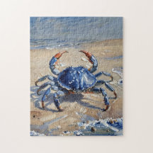 Art Oil Print of a Blue Crab