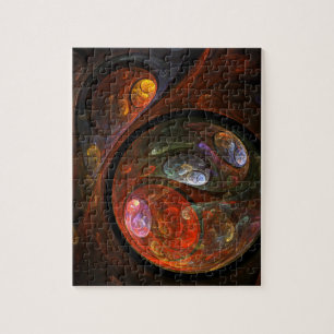 Quebra-cabeça Arte abstracta fluida da conexão