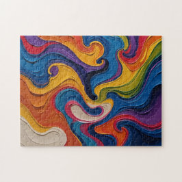 Quebra-cabeça Arte abstrata arco-íris