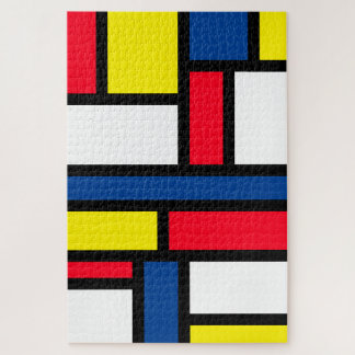 Quebra-cabeça Arte abstrata colorida e moderna em estilo Mondria