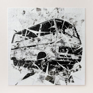 Quebra-cabeça Arte Abstrata de Rua Urbana Van Vintage Quebrada