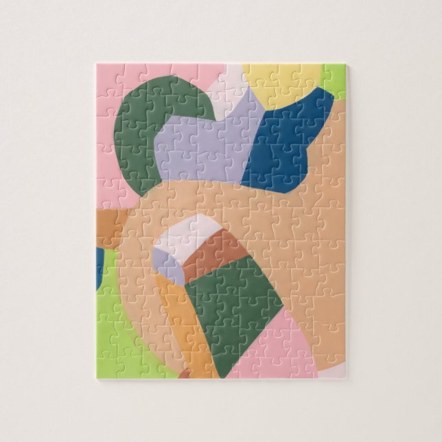 Quebra-cabeça Arte abstrata em bloco de cores presente único de  (Vertical)
