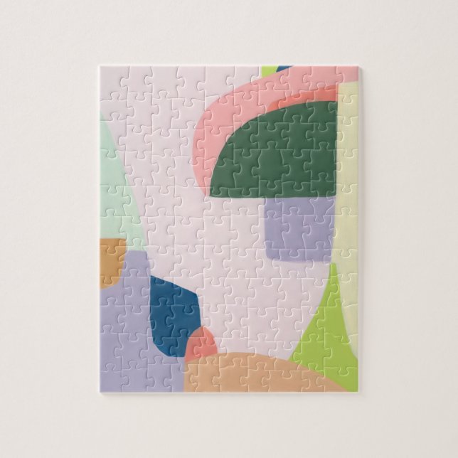 Quebra-cabeça Arte abstrata em bloco de cores Presente único de  (Vertical)