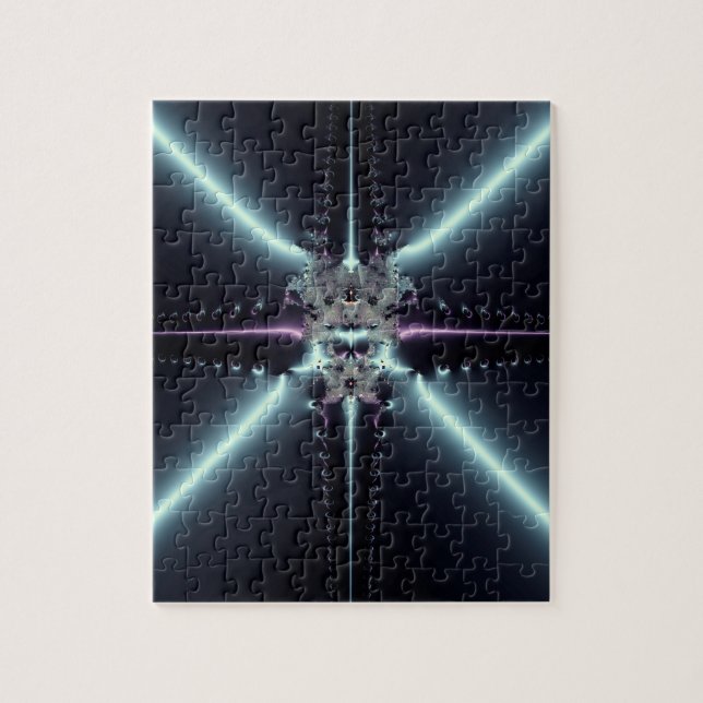 Quebra-cabeça Arte abstrata estrela azul (Vertical)
