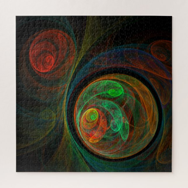 Quebra-cabeça Arte abstrata verde renascimento (Vertical)