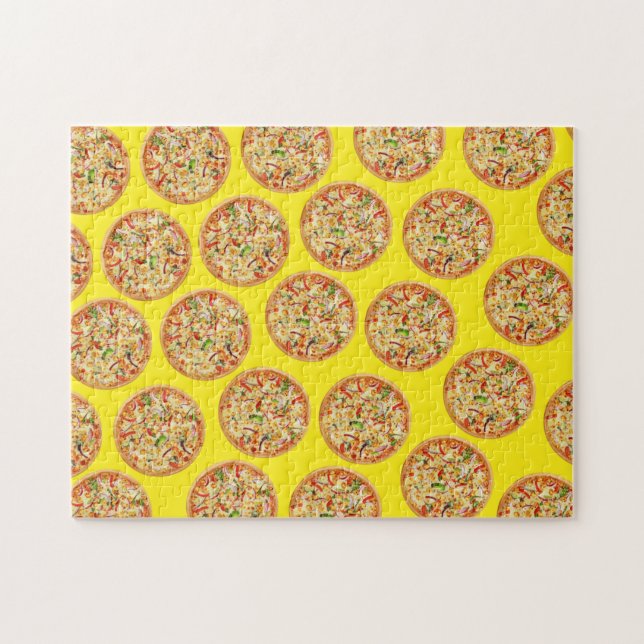 Quebra-cabeça Arte alimentar abstrata, Pizza (Horizontal)