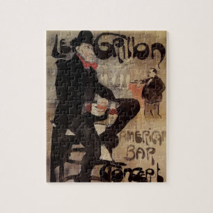 Quebra-cabeça Arte Antiga Arte Nova Le Grillon, Homem Bebendo Ce