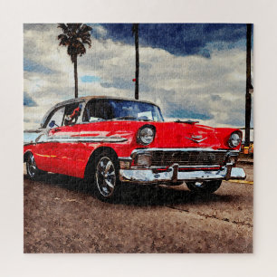 Quebra-cabeça Arte aquosa do Chevrolet Bel Air de 1956