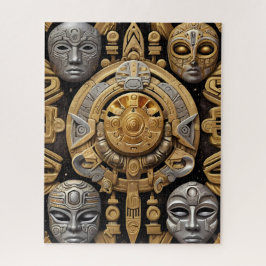 Quebra-cabeça Arte asteca rica e vibrante