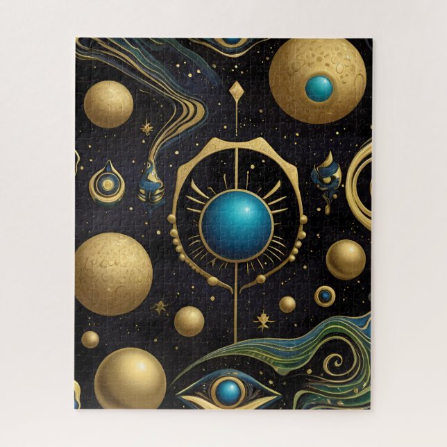 Quebra-cabeça Arte asteca rica e vibrante (Vertical)