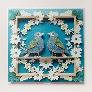Quebra-cabeça Arte Azul Jay Birds