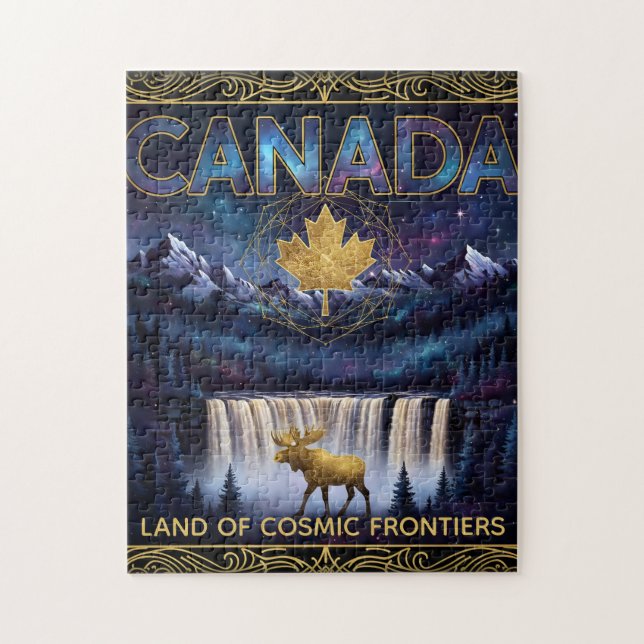 Quebra-cabeça Arte Celestial Canadense Cósmico da Natureza (Vertical)