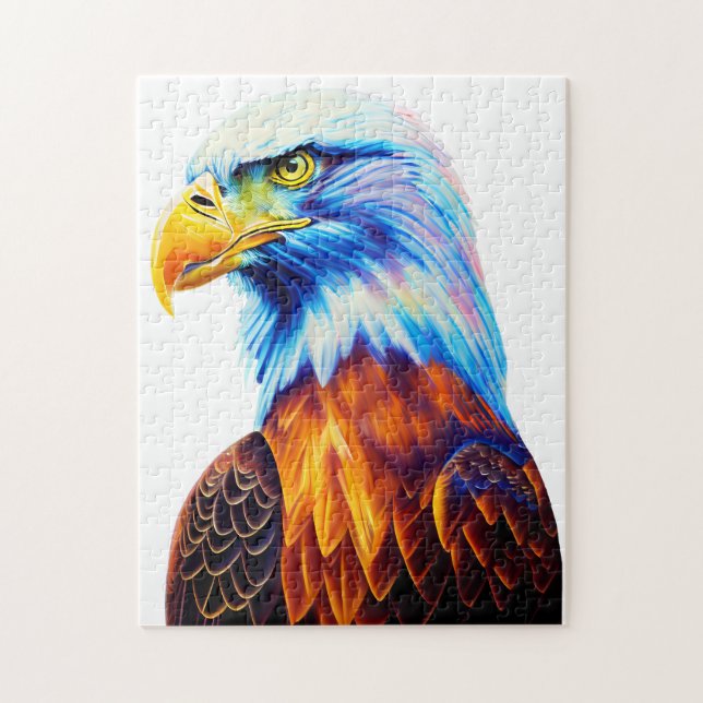 Quebra-cabeça Arte Colorida Bald Eagle (Vertical)