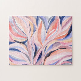 Quebra-cabeça Arte Colorida de Aquarela Botânica Puzzle