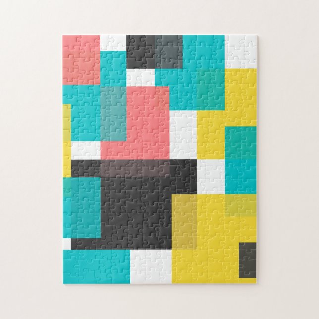 Quebra-cabeça Arte colorida, legal, moderna, geométrica urbana (Vertical)