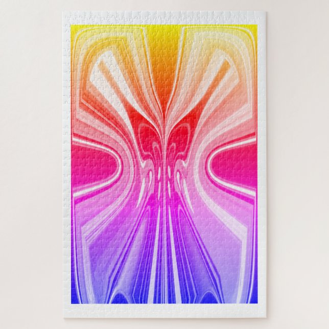 Quebra-cabeça Arte da borboleta-arco-íris (Vertical)