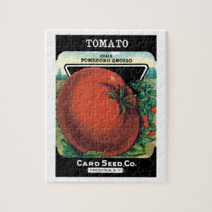 Quebra-cabeça Arte da etiqueta do pacote da semente do vintage,