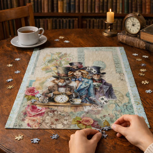 Quebra-cabeça Arte da Festa do Chá da Alice no País das Maravilh