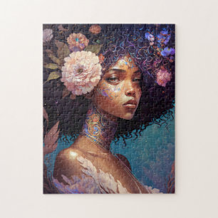 Quebra-cabeça Arte da Rainha Fantasia, Deusa Negra Africana