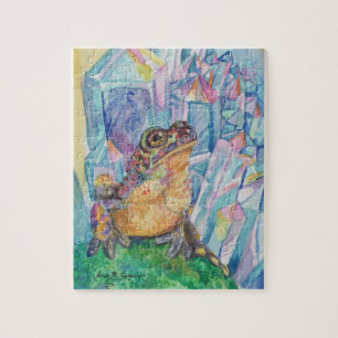 Quebra-cabeça Arte de aquarela do Rainbow Geode Toad
