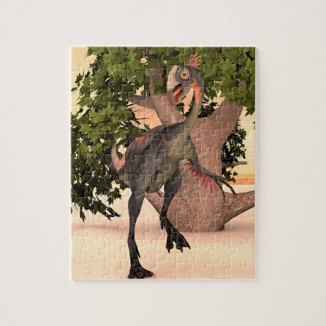 Quebra-cabeça Arte de Aventura do Dinossauro Gigantoraptor para  (Vertical)