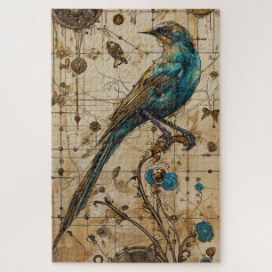 Quebra-cabeça Arte de Aves Steampunk Difícil