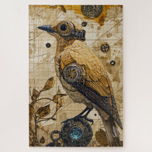 Quebra-cabeça Arte de Aves Steampunk Difícil