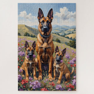 Quebra-cabeça Arte de Campo de Urze Malinois Belga