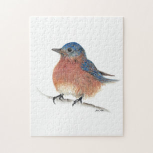 Quebra-cabeça Arte de Cores Aquáticas Bluebird
