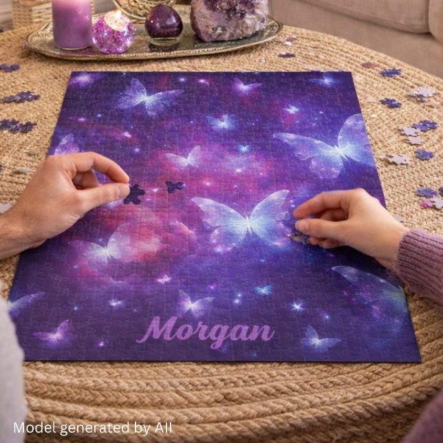 Quebra-cabeça Arte de Fantasia de Borboleta Personalizada (Criador carregado)