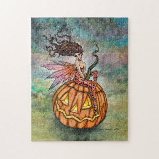 Quebra-cabeça Arte de Fantasia de Fada de Halloween por Molly Ha