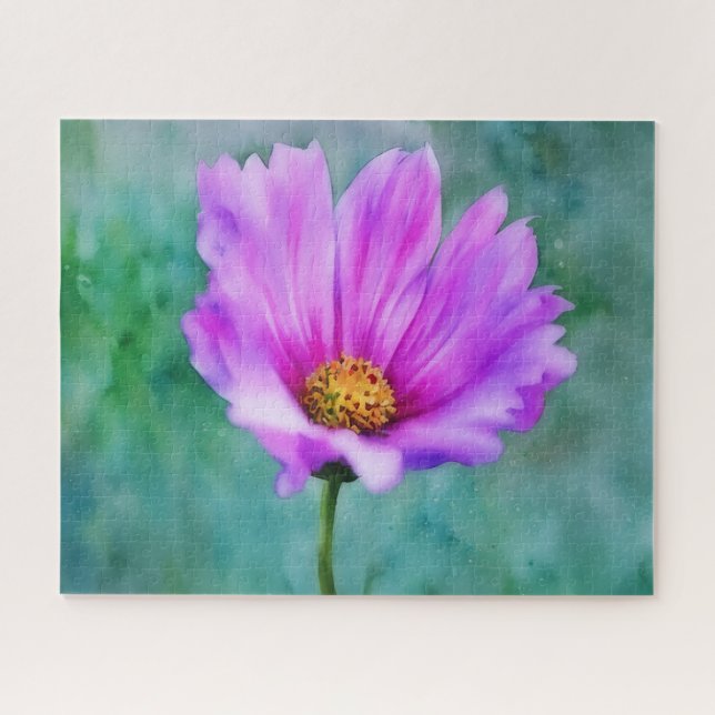 Quebra-cabeça Arte de Flor Rosa Grande Puzzle (Horizontal)