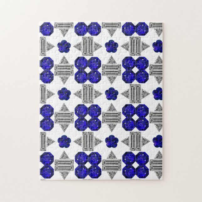 Quebra-cabeça Arte de Gemstone de Sapphire Diamond (Vertical)