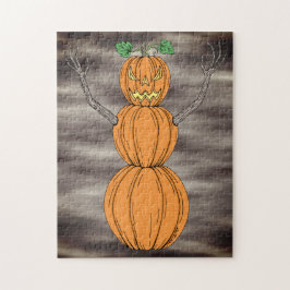 Quebra-cabeça Arte de Halloween do Homem Abóbora