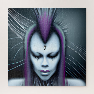 Quebra-cabeça Arte de IA Híbrido Étereo Alienígena Distópico