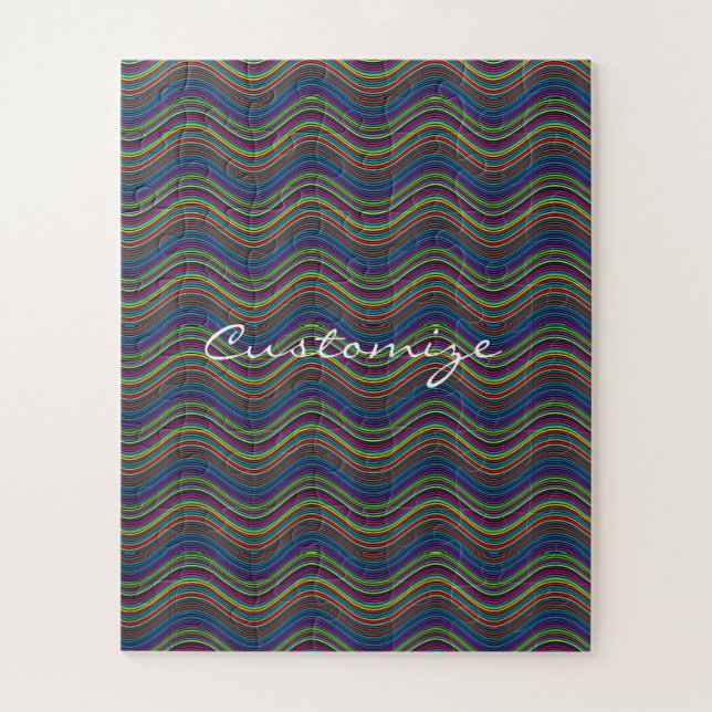 Quebra-cabeça Arte de linha ondulada de Abstrato legal Thunder_C (Vertical)