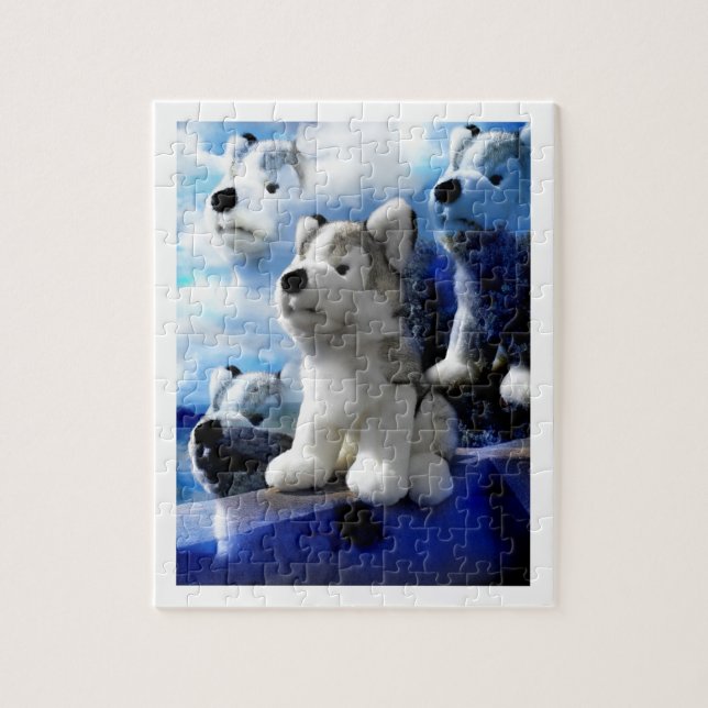 Quebra-cabeça Arte de lobo de brinquedo (Vertical)