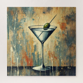 Quebra-cabeça Arte de Martini em Mídia Mista do Meio do Século