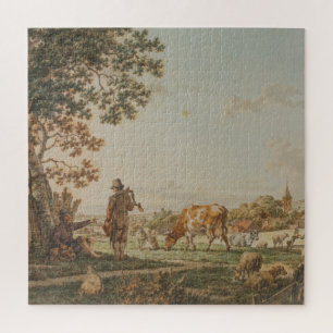 Quebra-cabeça Arte de Paisagem Rural Pastoral Vintage