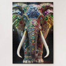 Arte de Parede de Elefante Cromático | El Geométri