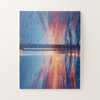 Quebra-cabeça Arte de Parede Espada Pôr do Sol Místico