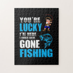 Quebra-cabeça Arte De Pesca Eu Poderia Ter Ido Pescar