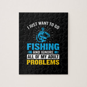 Quebra-cabeça Arte De Pesca Eu Só Quero Ir Pescar