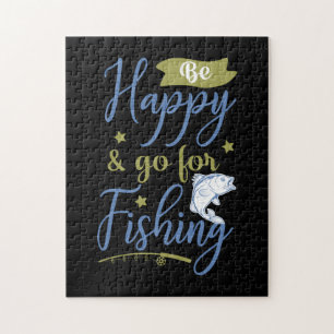 Quebra-cabeça Arte De Pesca Seja Feliz Para Pescar