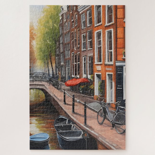 Quebra-cabeça Arte de pintura a óleo de Amsterdã (Vertical)